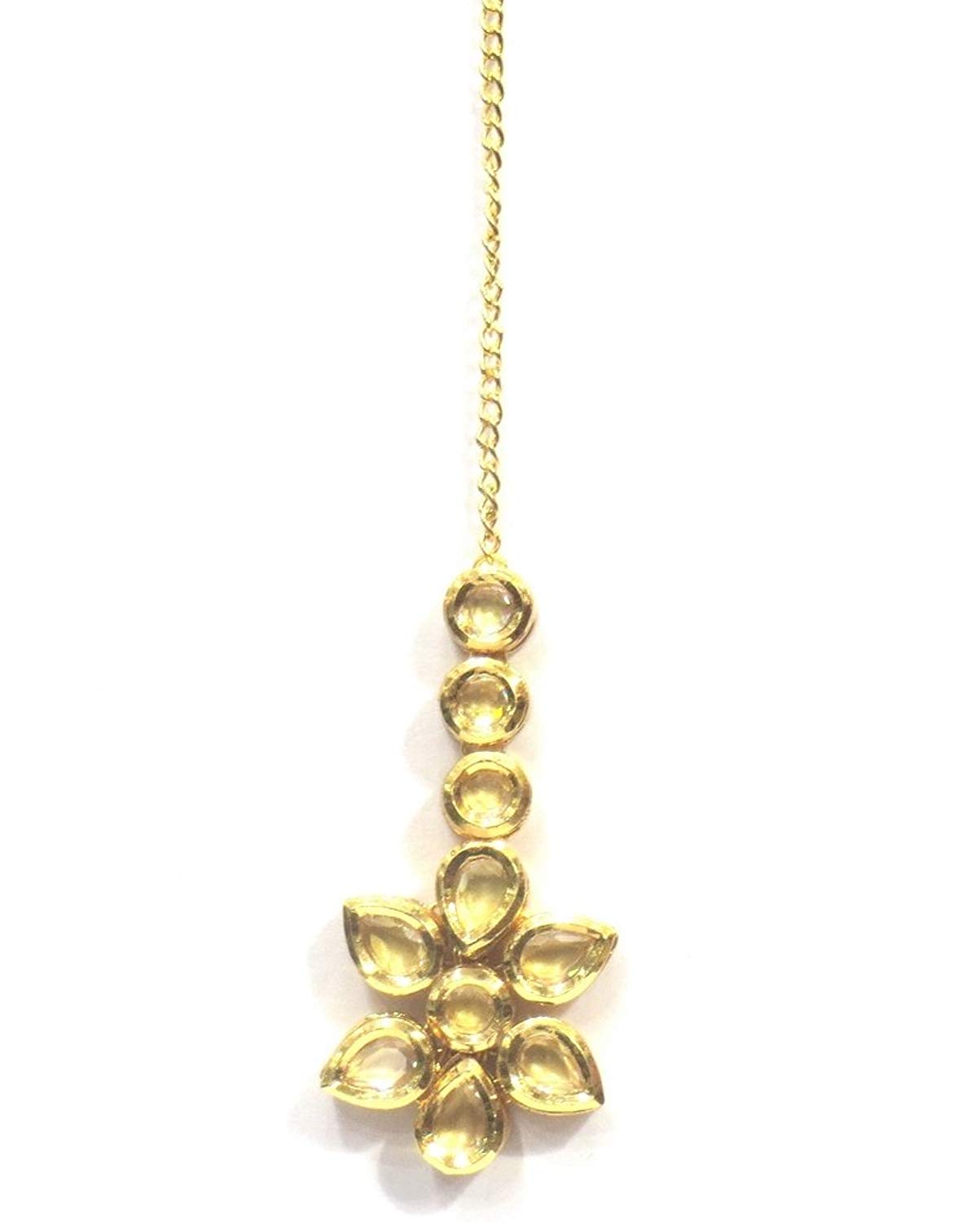 Jewelshingar Jewellery Fine Gold Plated Maangtikka For Women ( 35245-maangtikka )