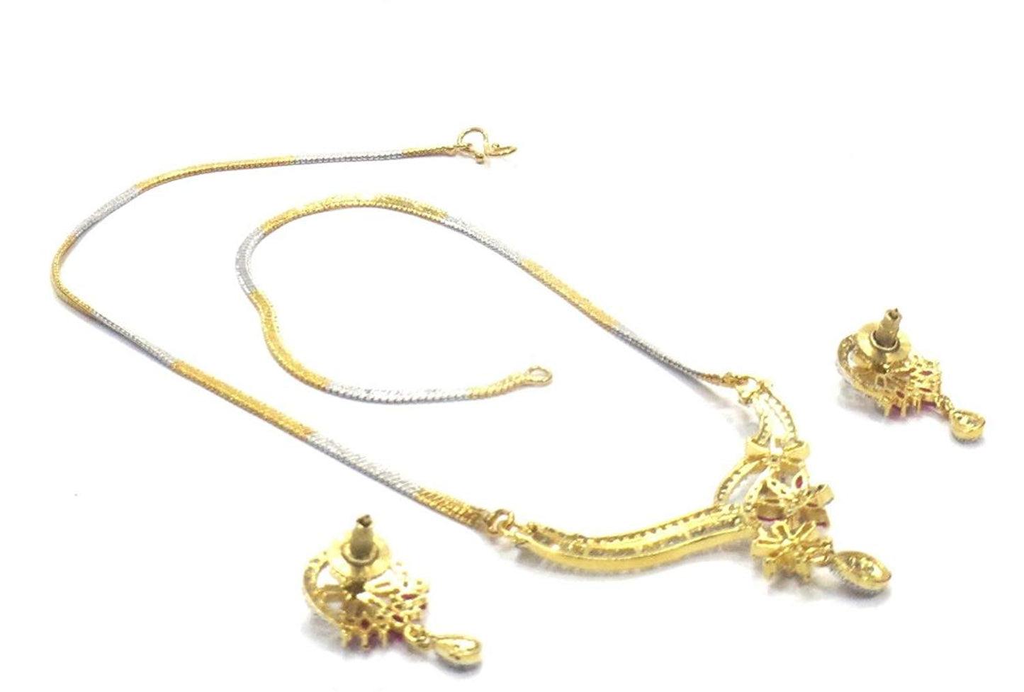 Jewelshingar Jewellery Fine Gold Plated Mangalsutra For Women ( 36189-psad-tanmaniya-ruby )