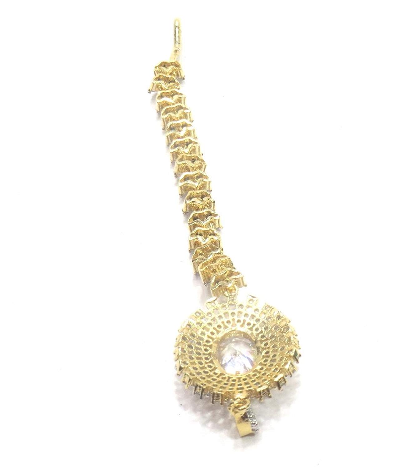 Jewelshingar Jewellery Fine Gold Plated Maangtikka For Women ( 35295-maangtikka )