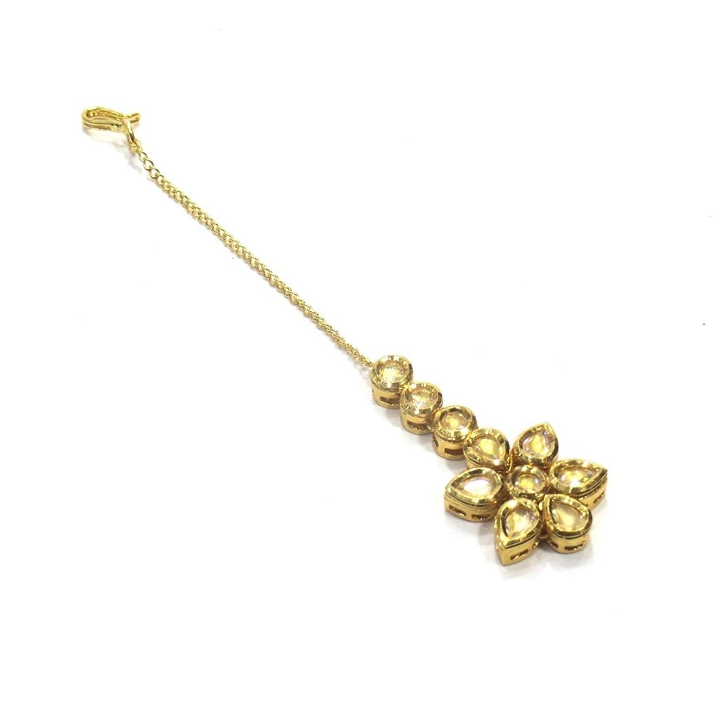 Jewelshingar Jewellery Fine Gold Plated Maangtikka For Women ( 35245-maangtikka )