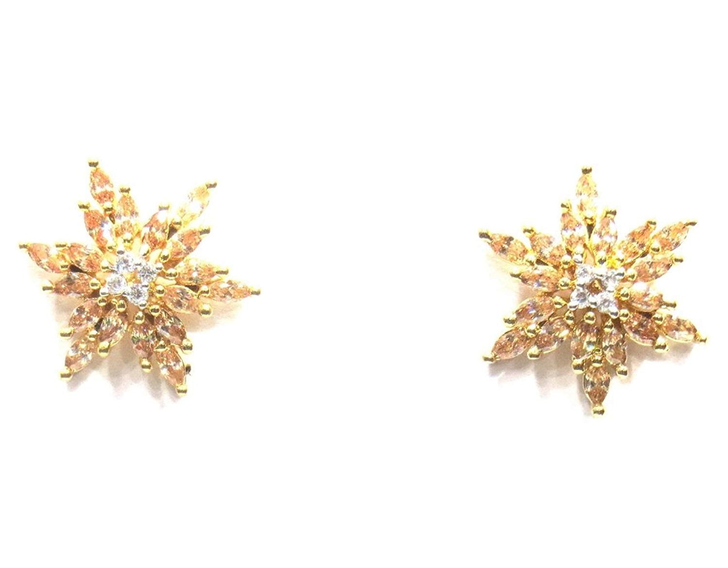 Jewelshingar Jewellery Fine Gold Plated Stud Earrings For Girls ( 35104-gjt )