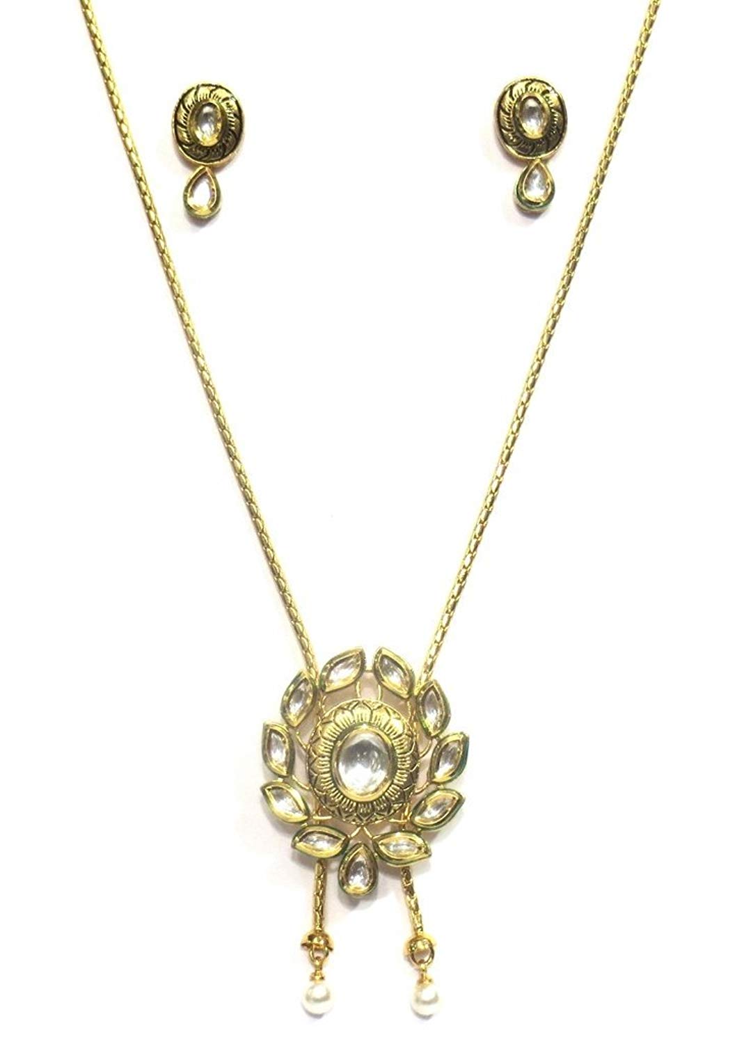 Jewelshingar Jewellery Fine Quality Gold Plated Pendant Set For Women ( 26182-acs )