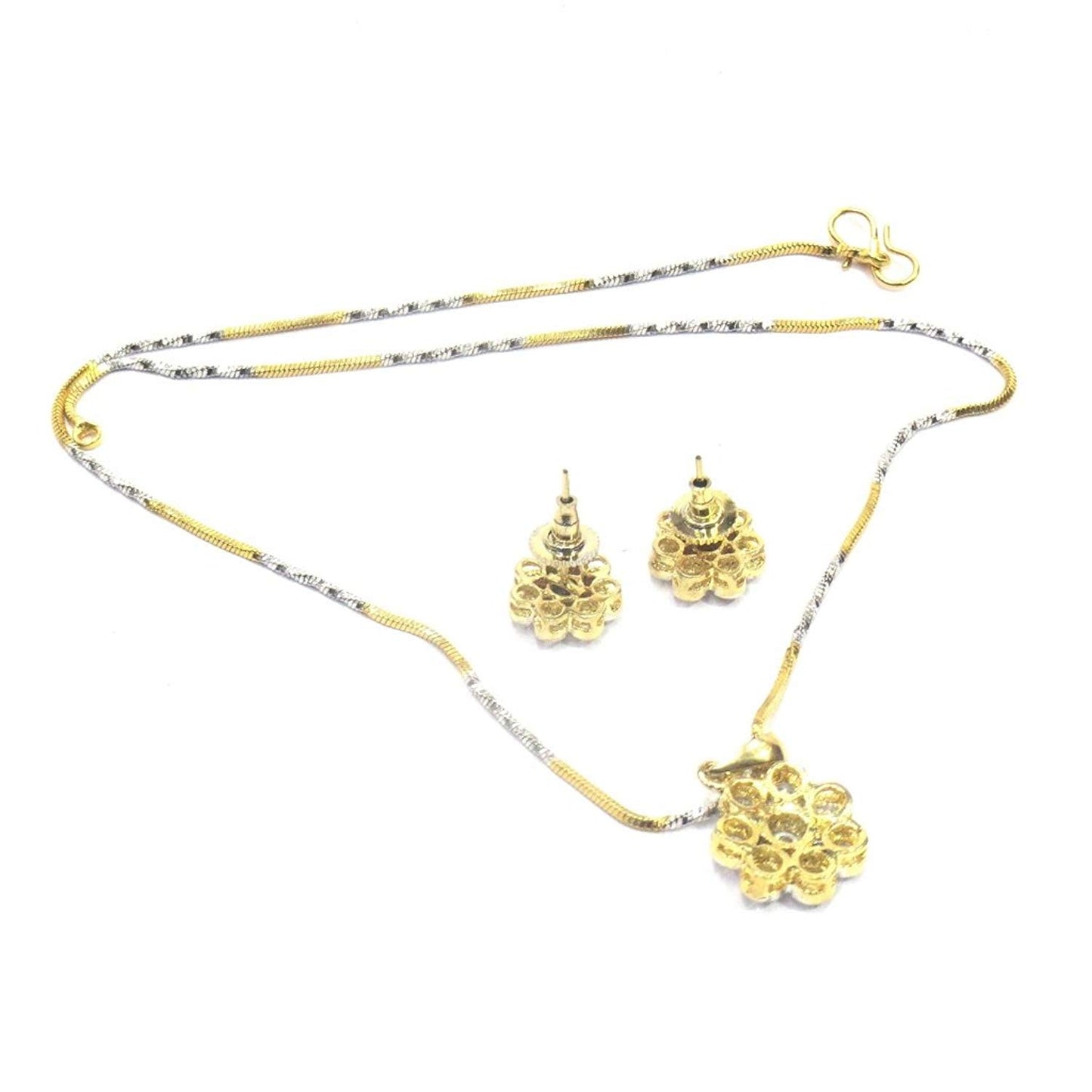Jewelshingar Jewellery Fine Gold Plated Pendant Set For Women ( 35747-psad )