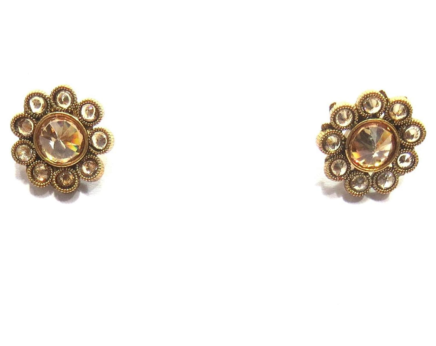 Jewelshingar Jewellery Gold Plated Gold Colour Earrings For Women (43576-pe-studs)