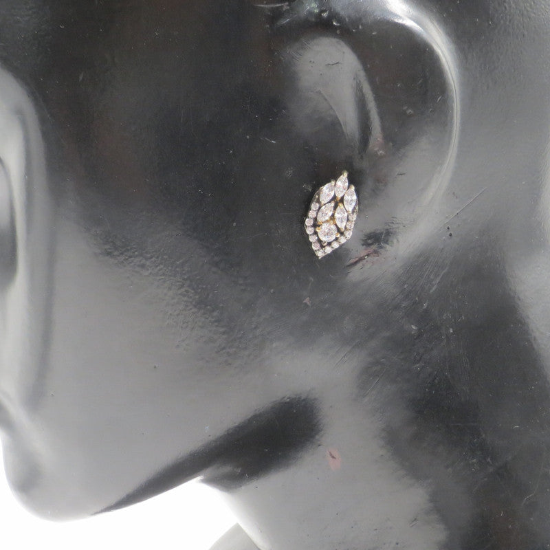 Jewelshingar Jewellery American Diamond Victorian Plated Clear Colour Stud Earrings For Women ( 52551GJT )