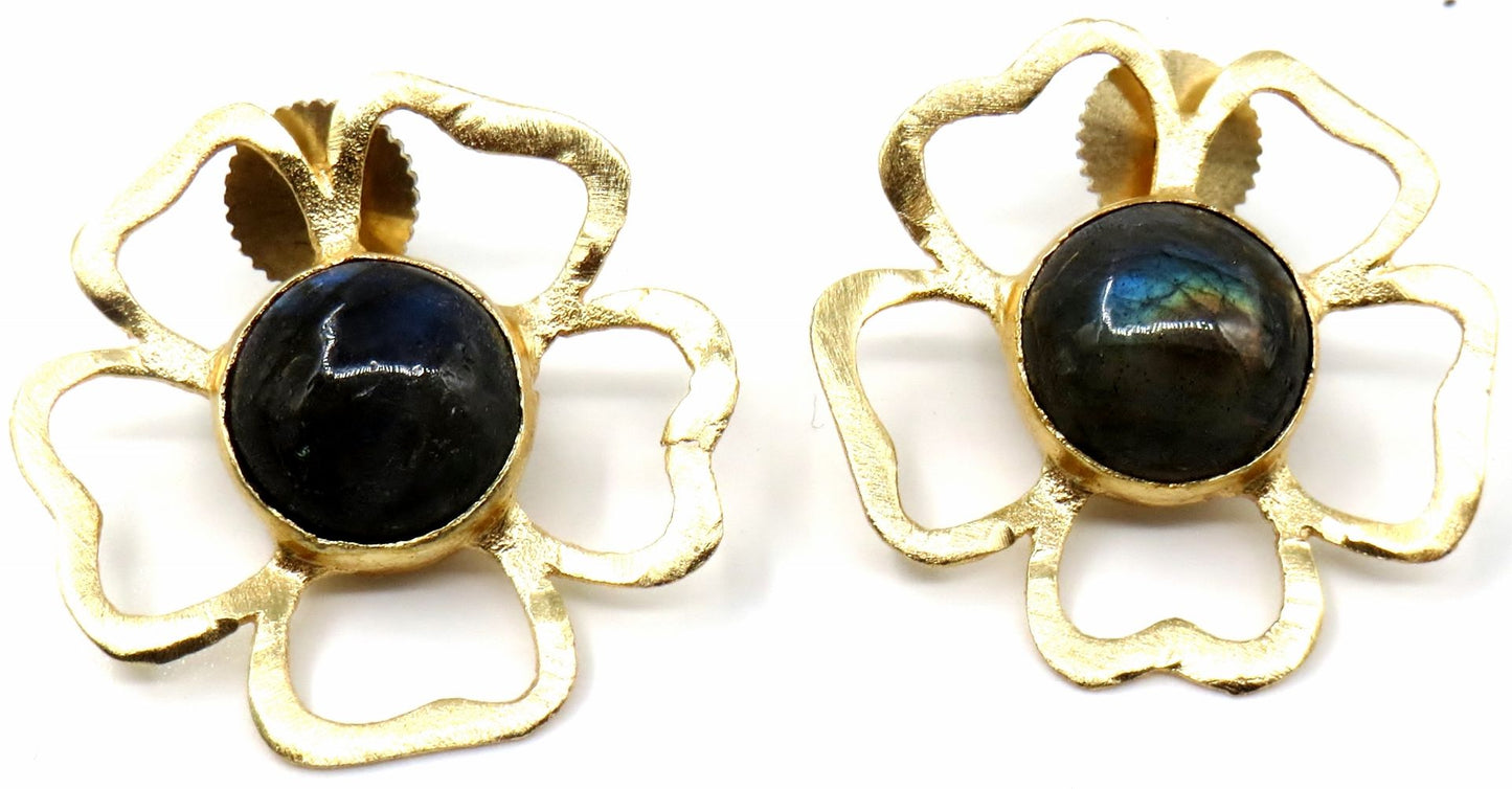 Jewelshingar Jewellery Fine Semi Precious Labradorite Earrings For Women ( 53233URVI )