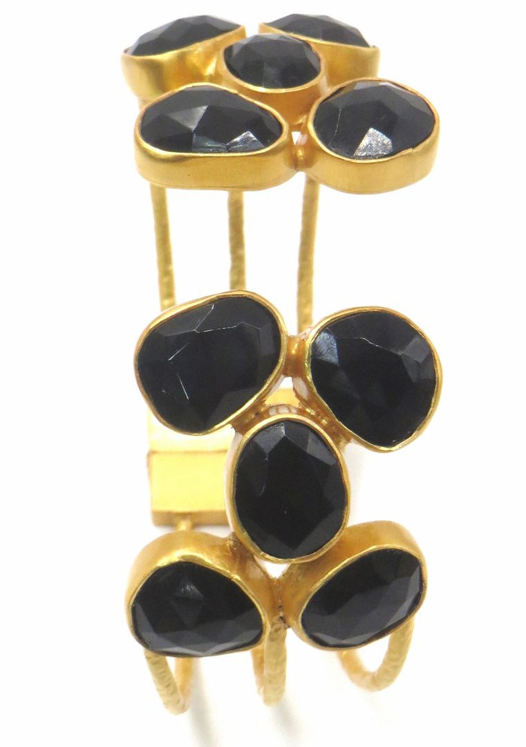 Jewelshingar Jewellery Fine Semi Precious Black Onyx Bracelet For Women ( 53357URVA )