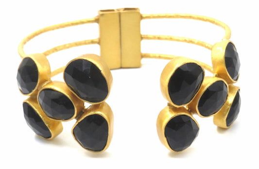 Jewelshingar Jewellery Fine Semi Precious Black Onyx Bracelet For Women ( 53357URVA )