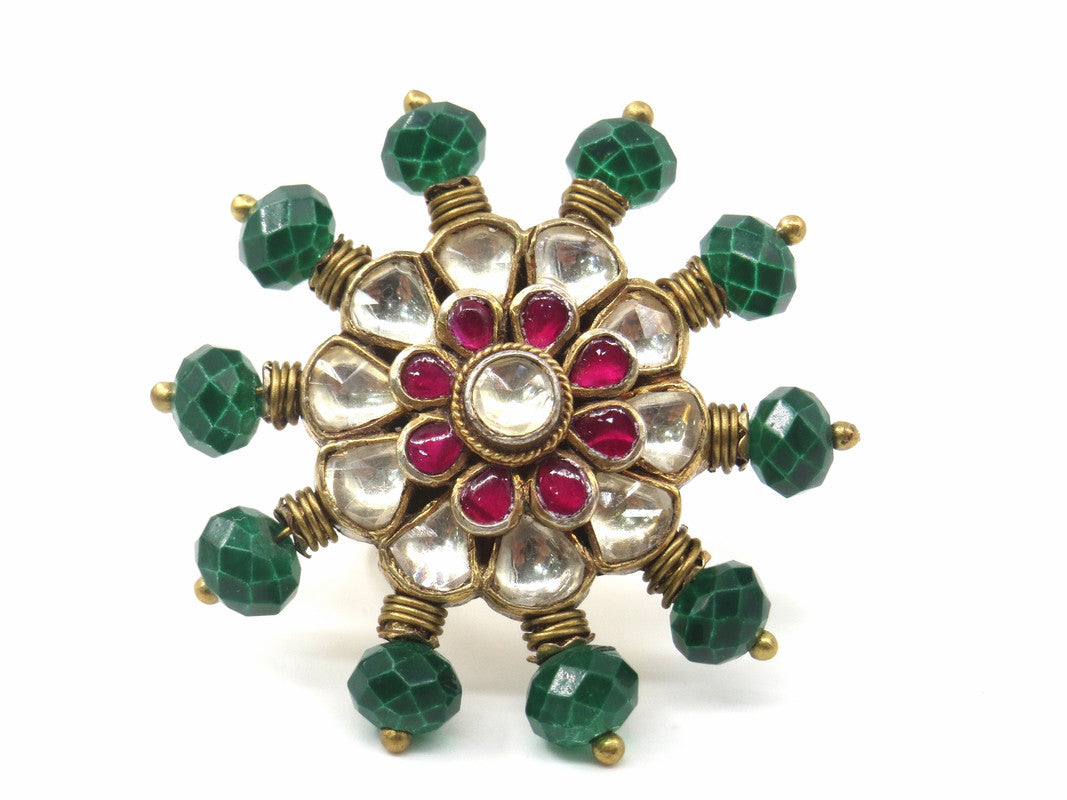 Jewelshingar Jewellery Fine Kundan Adjustable Multi Ring ( 53534ACR )