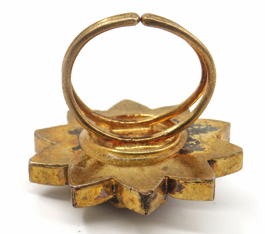 Jewelshingar Jewellery Fine Kundan Adjustable Ruby Ring ( 53566ACR )