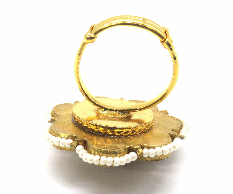 Jewelshingar Jewellery Fine Kundan Adjustable Multi Ring ( 53728ACR )