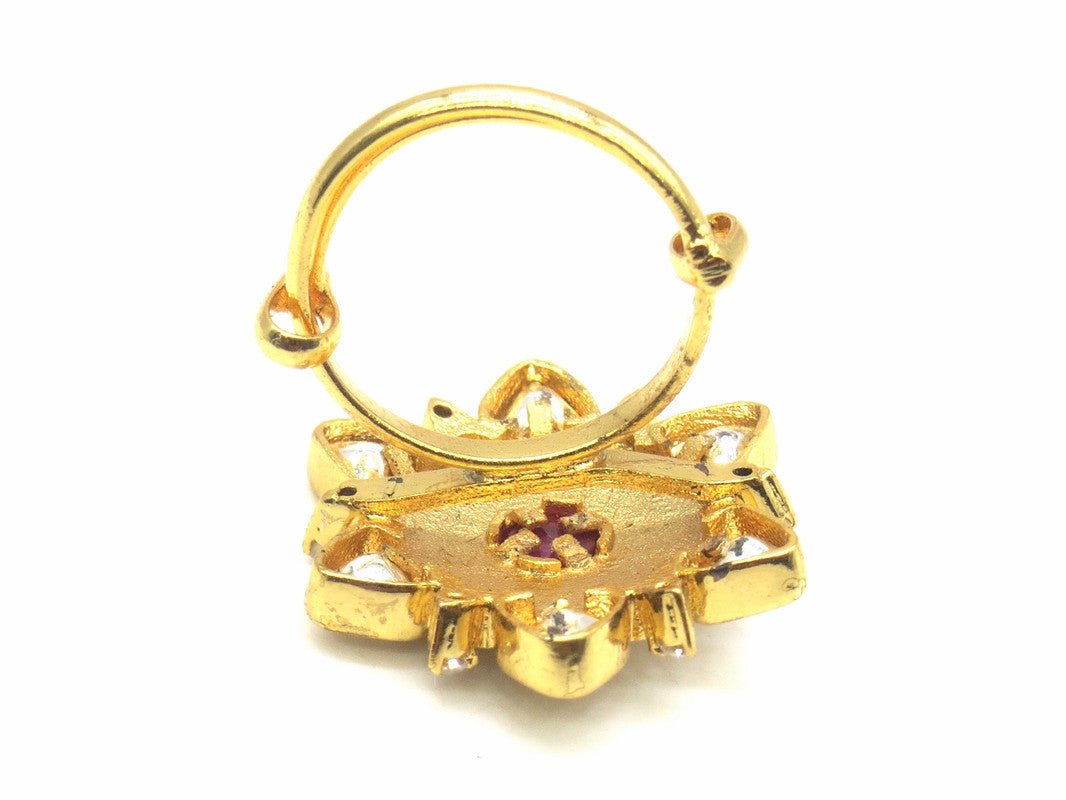 Jewelshingar Jewellery Fine Kundan Adjustable Ruby Ring ( 53778ACR )