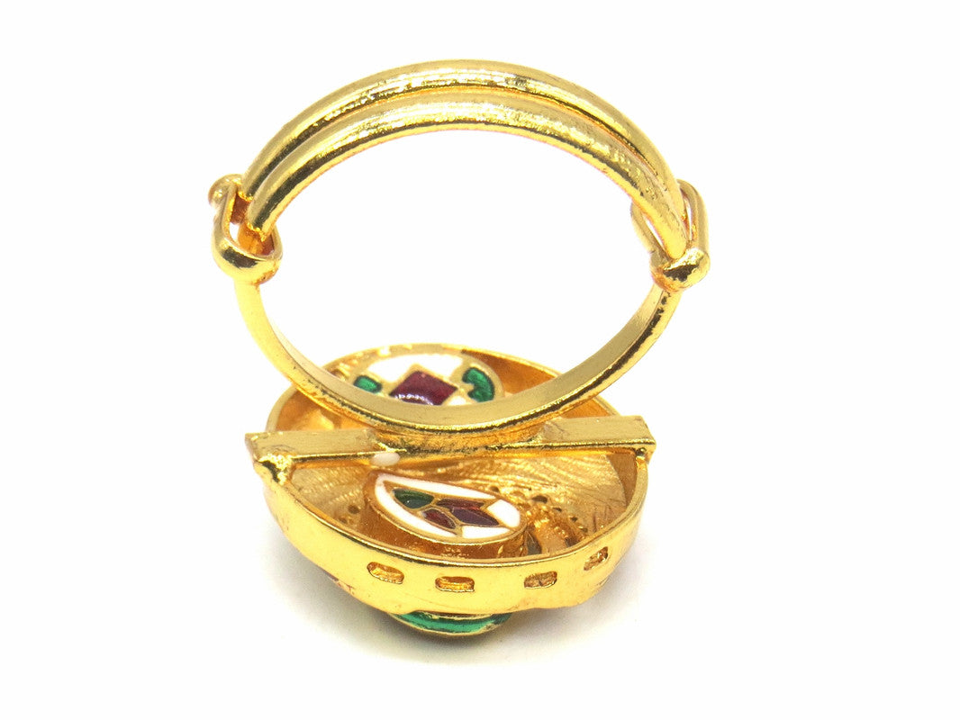 Jewelshingar Jewellery Fine Kundan Adjustable Multi Ring ( 53811ACR )