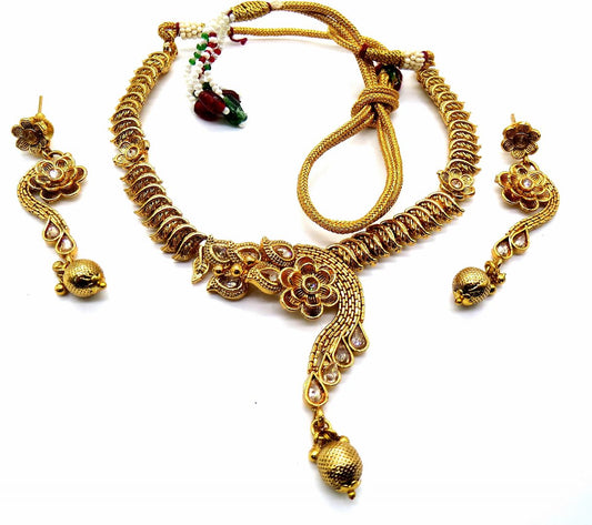 Jewelshingar Jewellery Gold Colour Necklace For Women ( 54289ATS )
