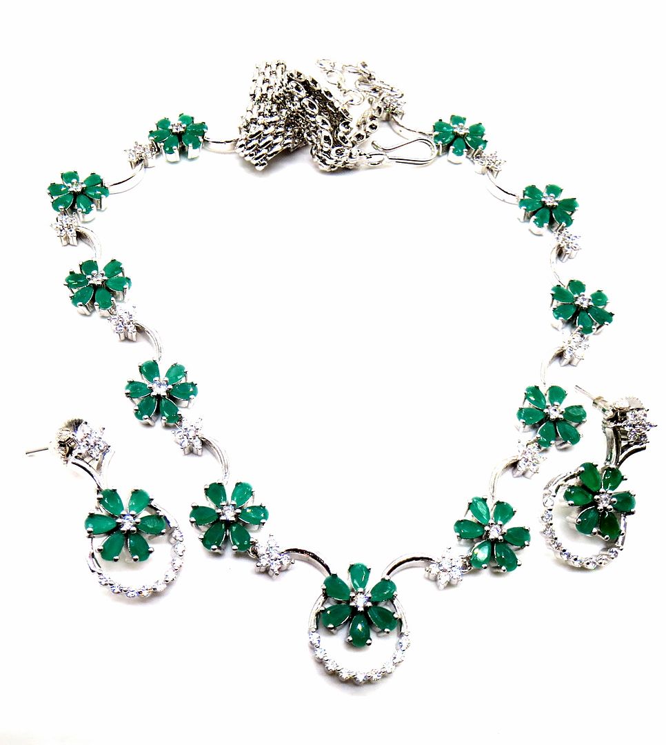 Jewelshingar Jewellery Green Colour Necklace For Women ( 54364NAD )