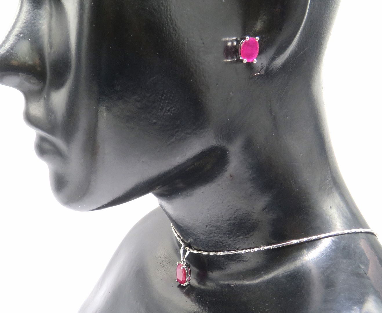 Jewelshingar Jewellery Ruby Colour Pendant Set For Women ( 54496PSD )