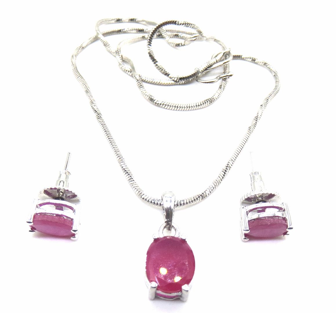 Jewelshingar Jewellery Ruby Colour Pendant Set For Women ( 54496PSD )