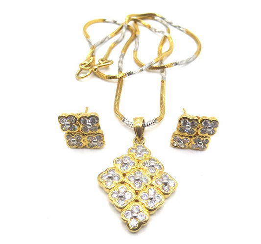 Jewelshingar Jewellery clear Colour Pendant Set For Women ( 54686PSD )