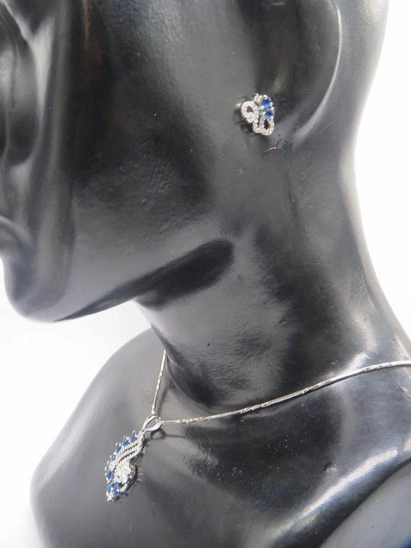 Jewelshingar Jewellery blue Colour Pendant Set For Women ( 54711PSD )