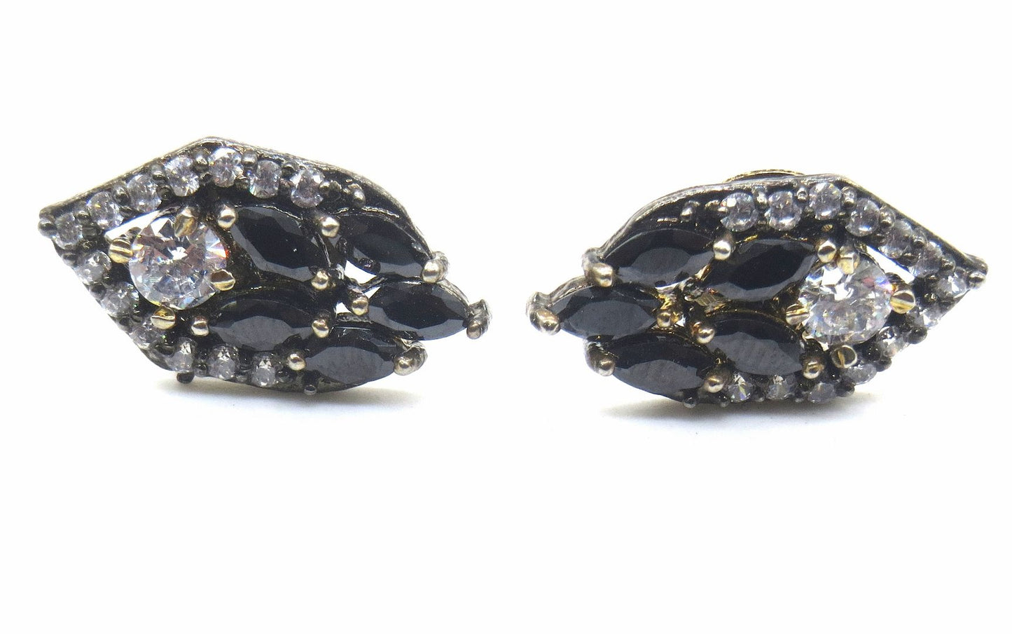 Jewelshingar Jewellery American Diamond Platedvictorian Colour Stud Earrings For Women ( 55028EAD )