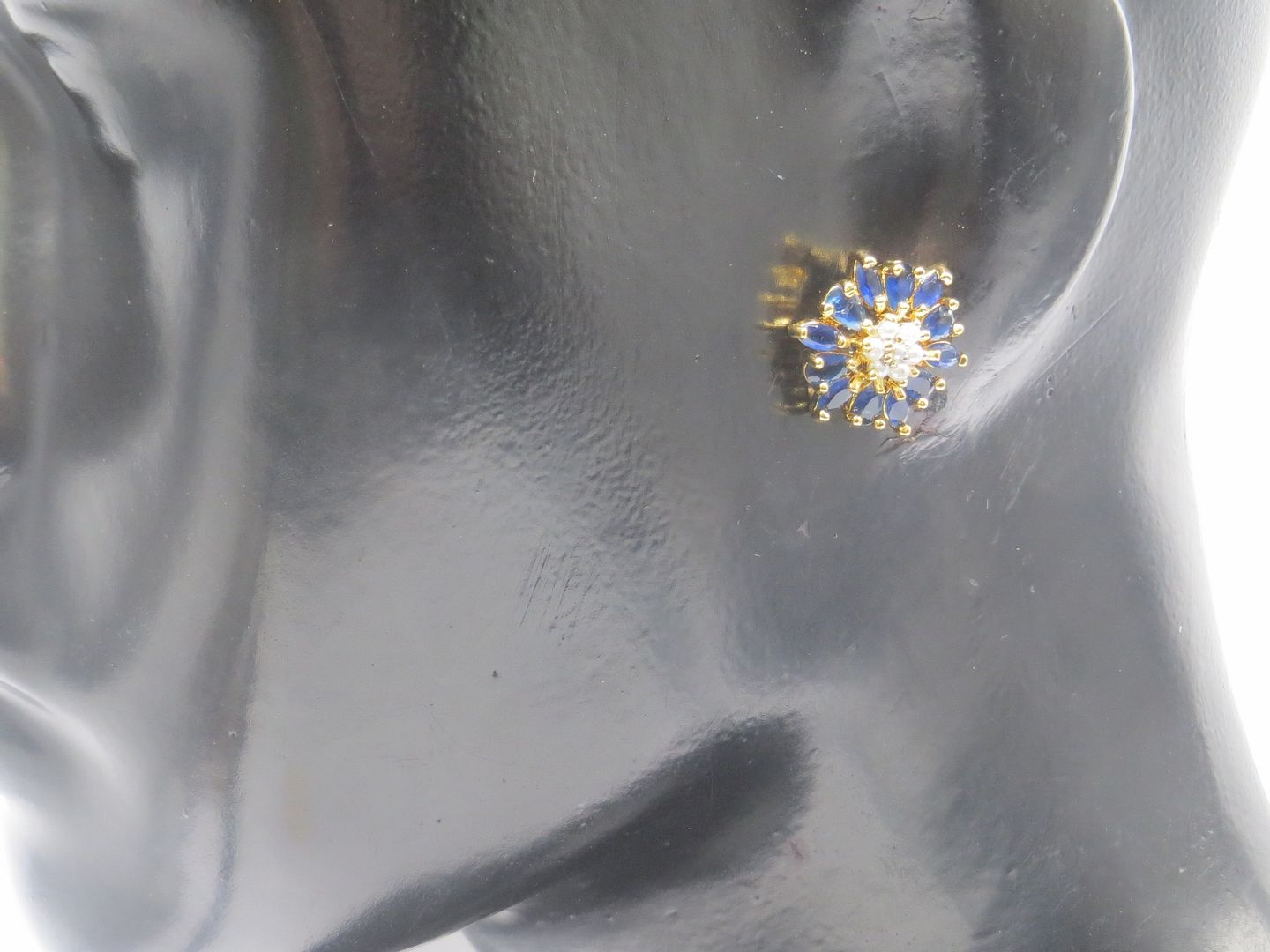 Jewelshingar Jewellery American Diamond PlatedGold Colour Stud Earrings For Women ( 55215GJT )