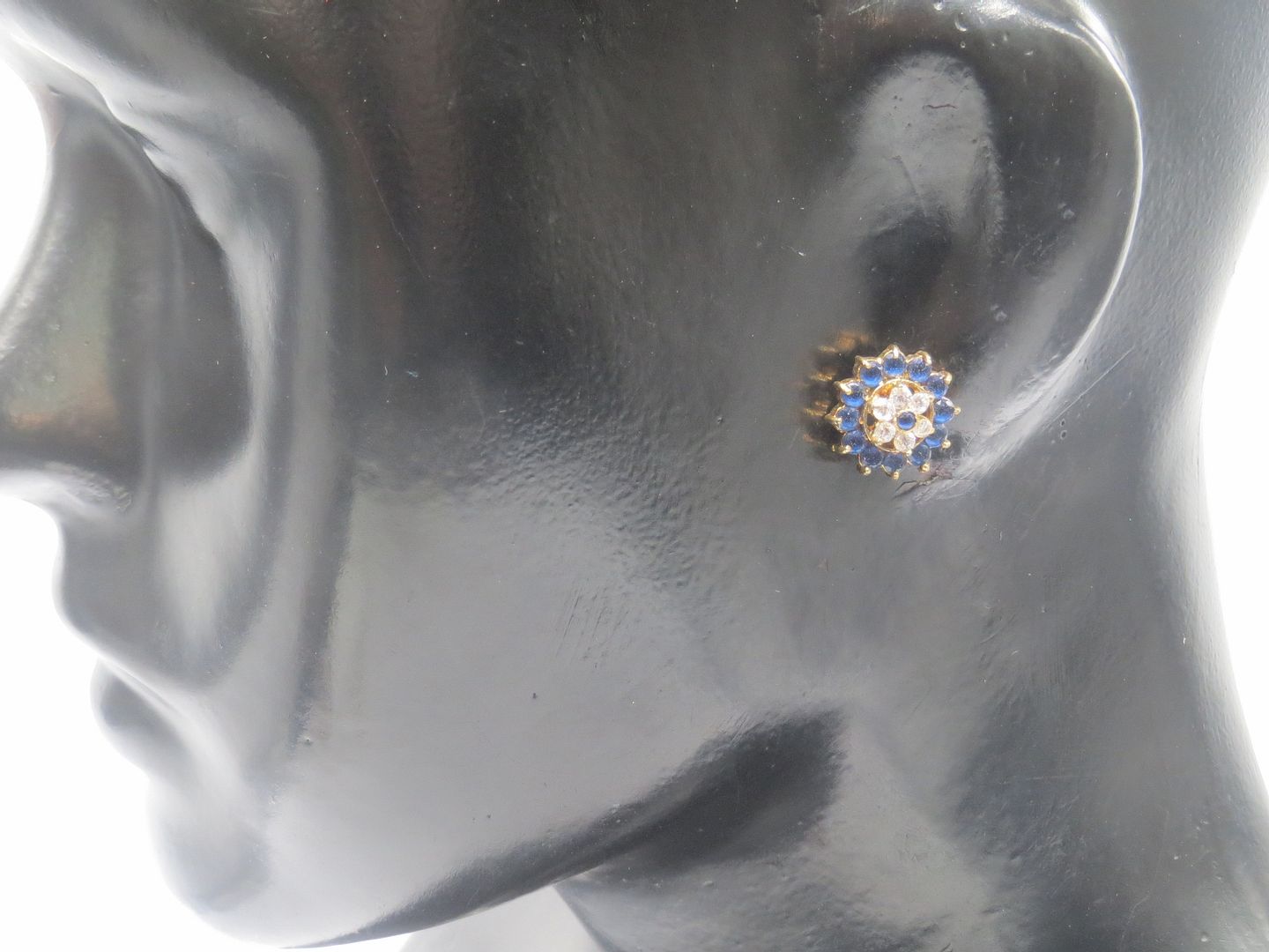 Jewelshingar Jewellery American Diamond PlatedGold Colour Stud Earrings For Women ( 55223GJT )