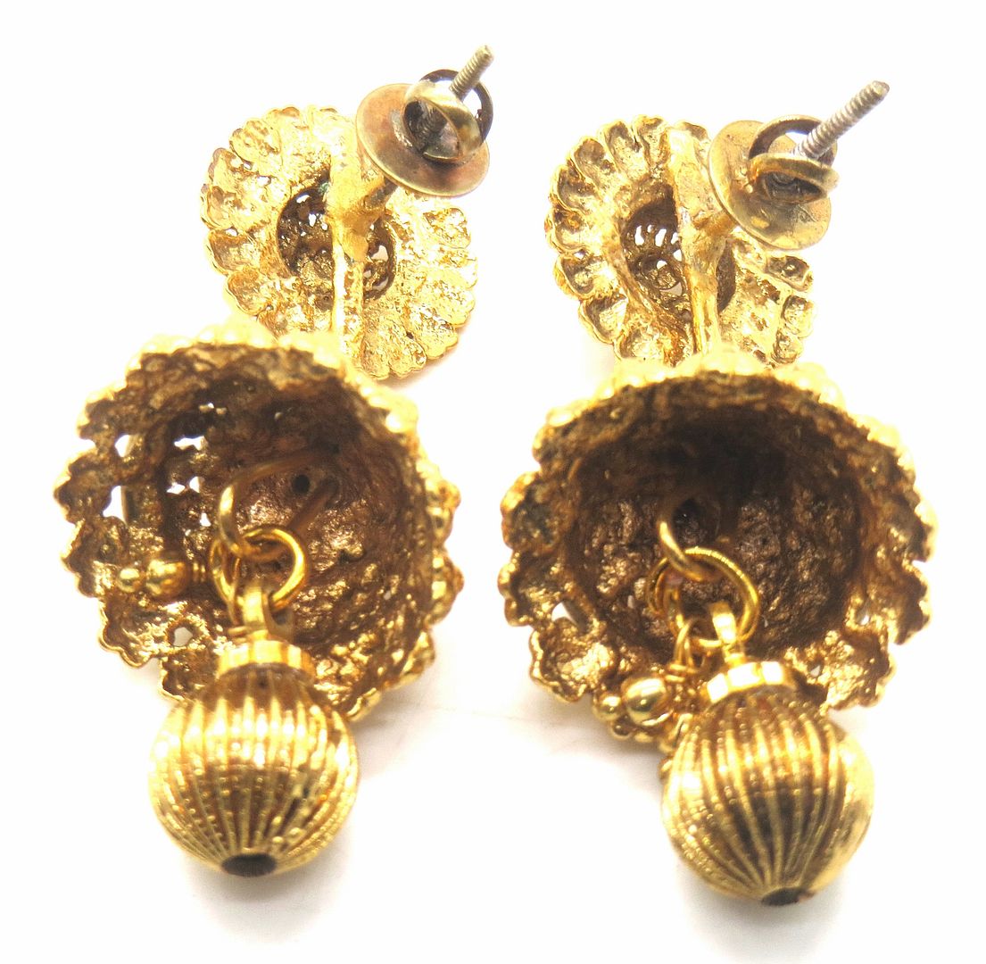 Jewelshingar Jewellery American Diamond PlatedGold Colour Stud Earrings For Women ( 55446PEJ )