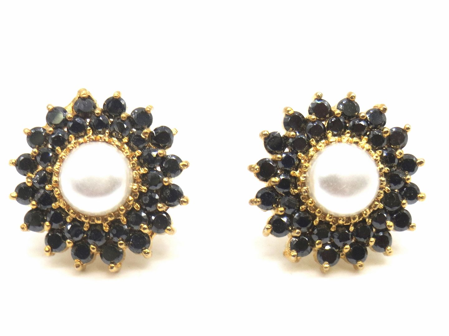 Jewelshingar Jewellery American Diamond PlatedGold Colour Stud Earrings For Women ( 55475GJT )