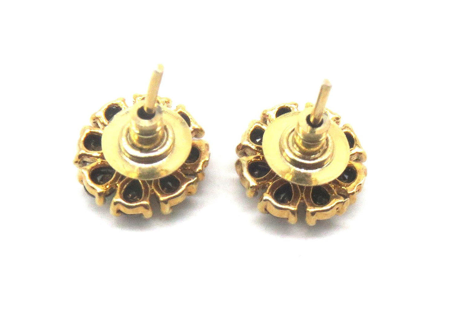 Jewelshingar Jewellery American Diamond PlatedGold Colour Stud Earrings For Women ( 55527GJT )