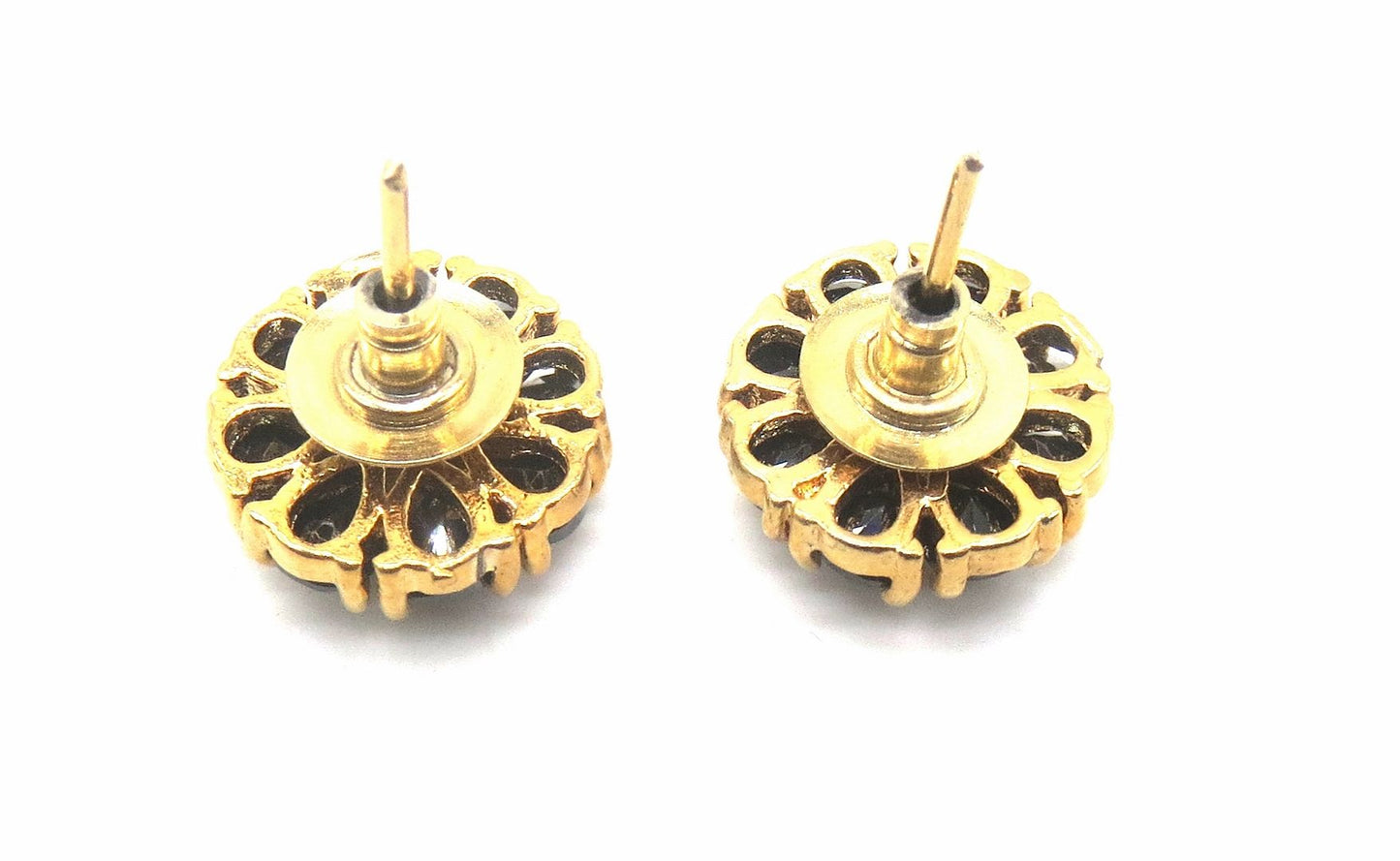 Jewelshingar Jewellery American Diamond PlatedGold Colour Stud Earrings For Women ( 55536GJT )