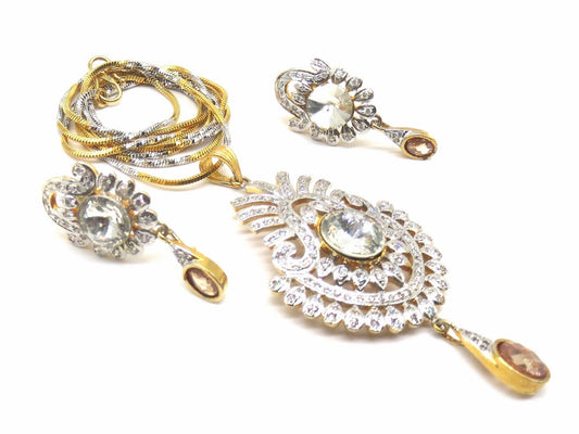 Jewelshingar Jewellery Gold Colour Pendant Set For Women ( 55669PSD )