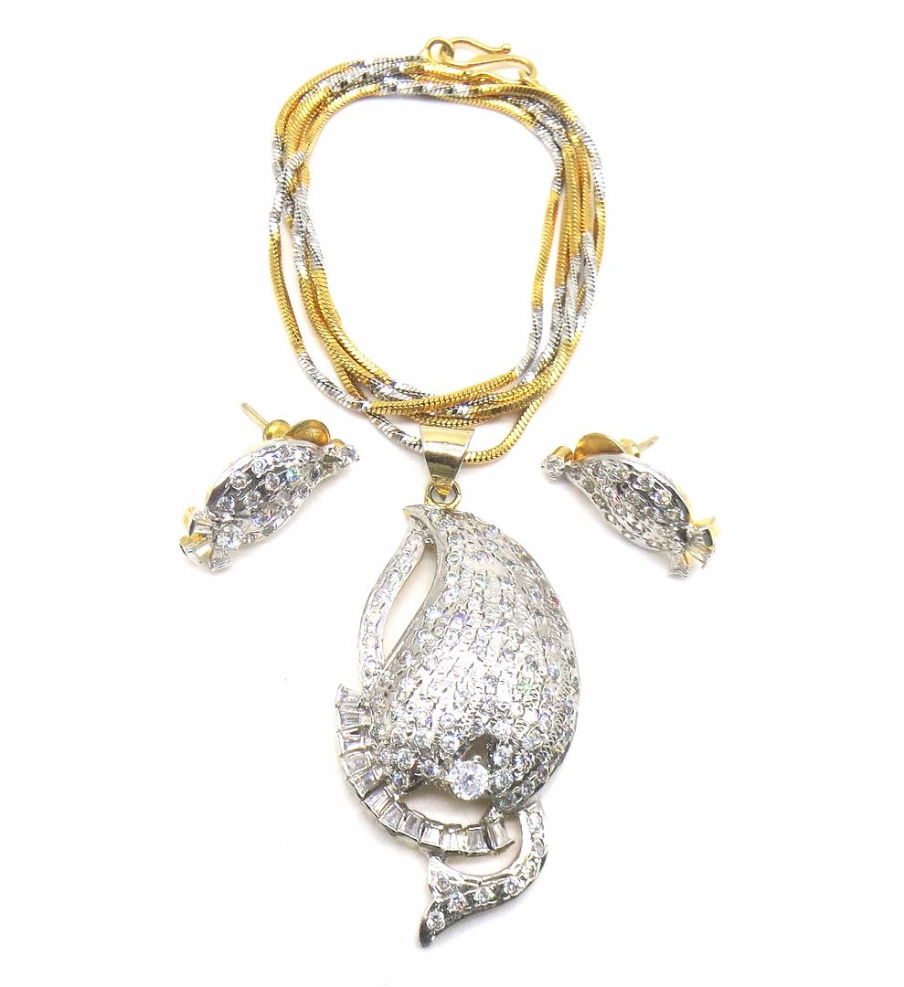 Jewelshingar Jewellery Gold Colour Pendant Set For Women ( 55679PSD )