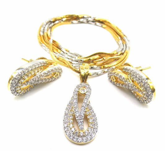 Jewelshingar Jewellery Gold Colour Pendant Set For Women ( 55692PSD )