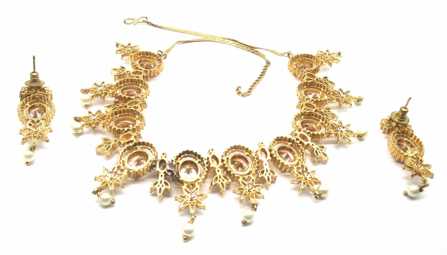 Jewelshingar Jewellery Gold Colour Necklace For Women ( 55934NAD )