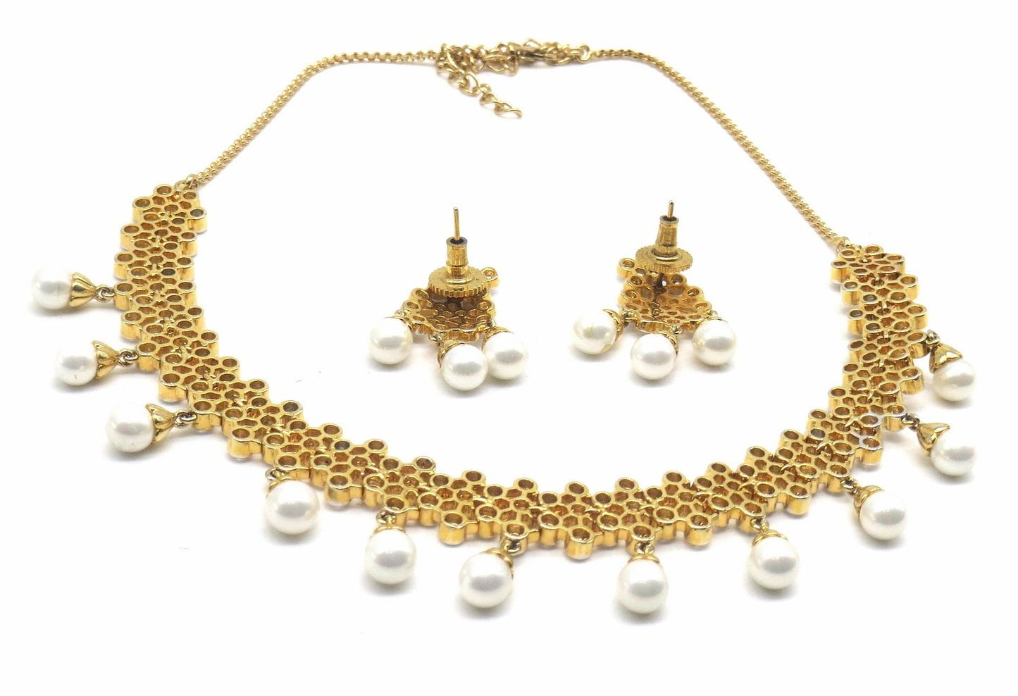 Jewelshingar Jewellery Gold Colour Necklace For Women ( 55962NAD )