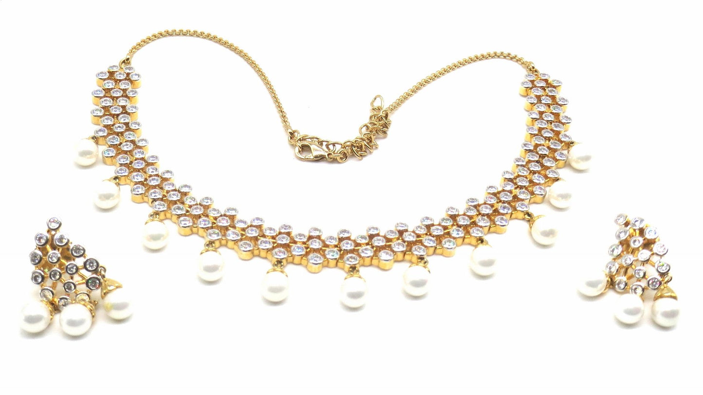 Jewelshingar Jewellery Gold Colour Necklace For Women ( 55962NAD )