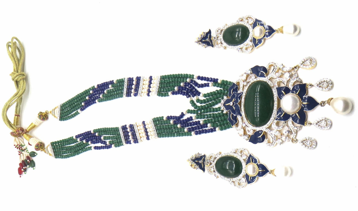 Jewelshingar Jewellery Multi Colour Pendant Set For Women ( 56087PSD )