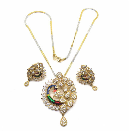 Jewelshingar Jewellery Multi Colour Pendant Set For Women ( 56109PSD )
