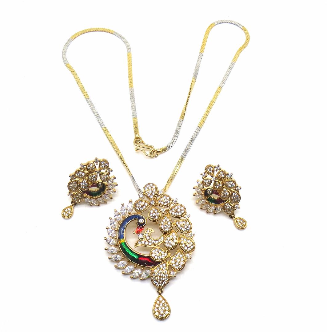 Jewelshingar Jewellery Multi Colour Pendant Set For Women ( 56109PSD )