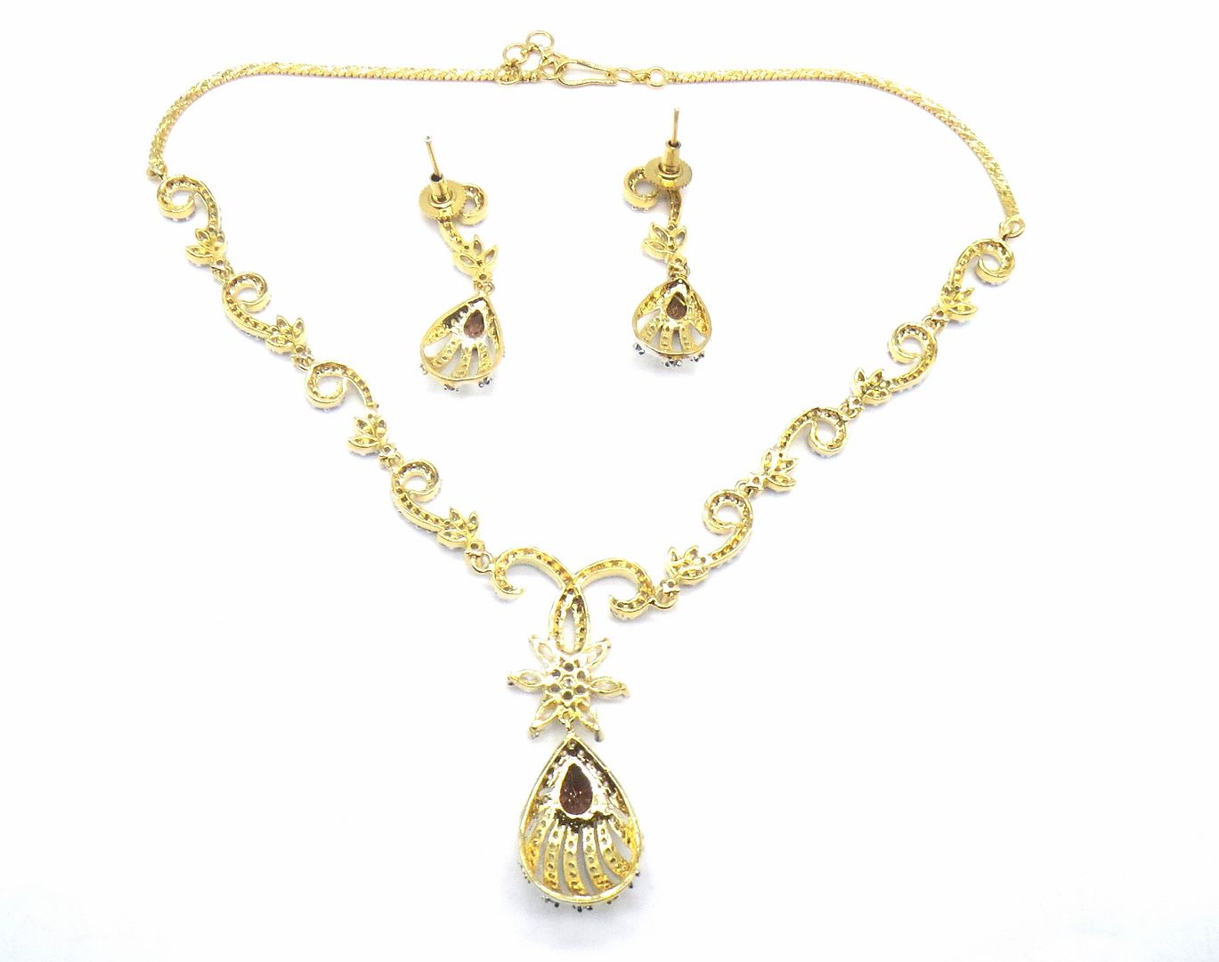 Jewelshingar Jewellery Purple Colour Necklace For Women ( 56131NAD )