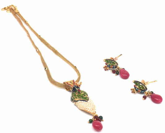 Jewelshingar Jewellery Gold Plated Pendant Sets For Women ( 56518PSP )
