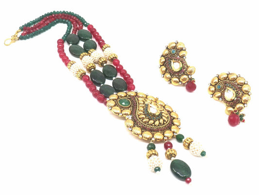 Jewelshingar Jewellery Gold Plated Pendant Sets For Women ( 56527PSP )