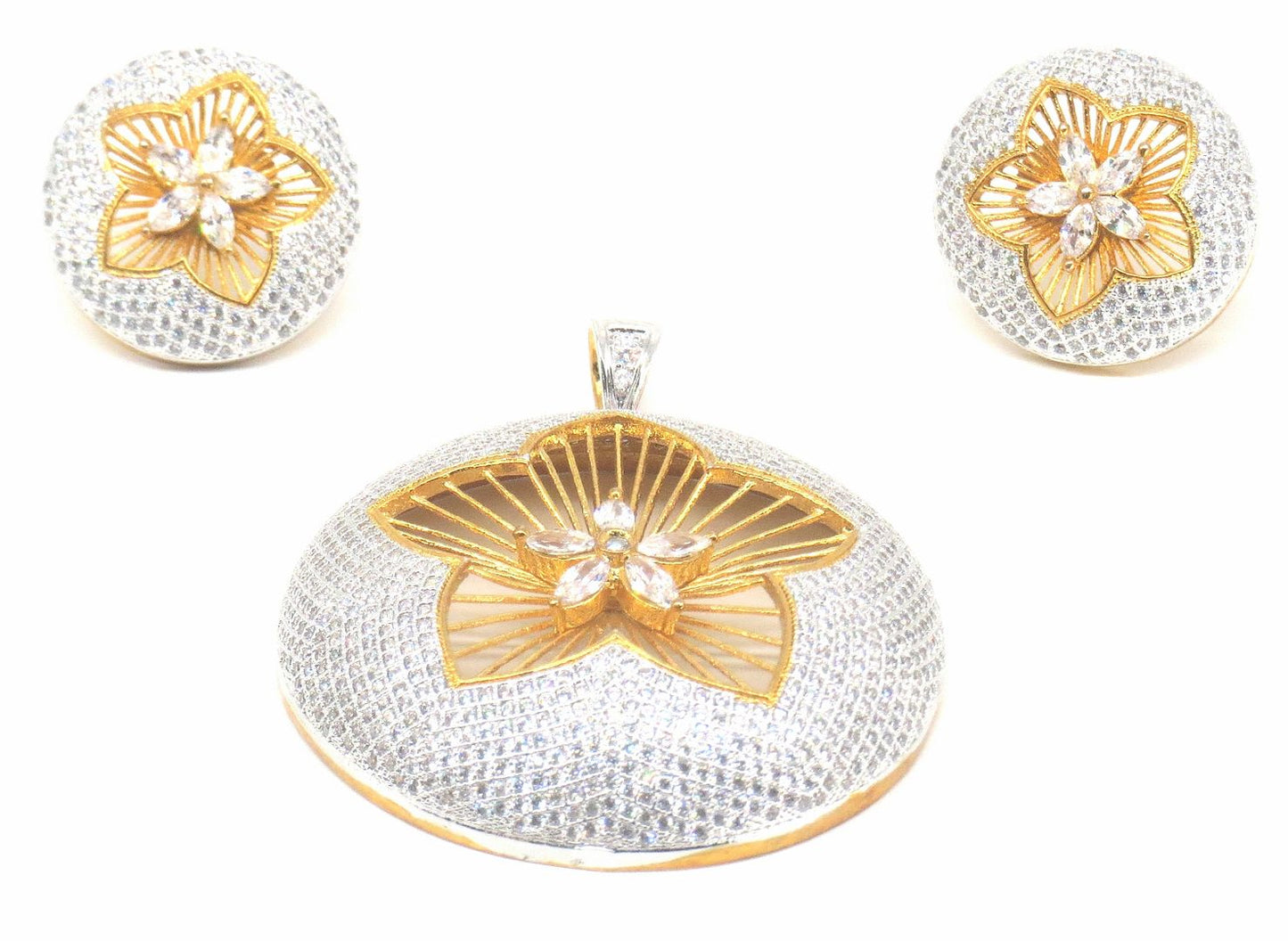 Jewelshingar Jewellery Gold Plated Pendant Sets For Women ( 56544PSD )