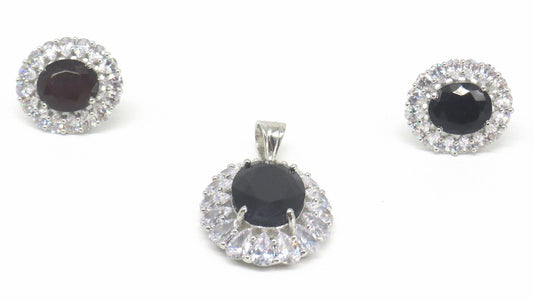 Jewelshingar Jewellery Silver Plated Pendant Sets For Women ( 56558PSD )