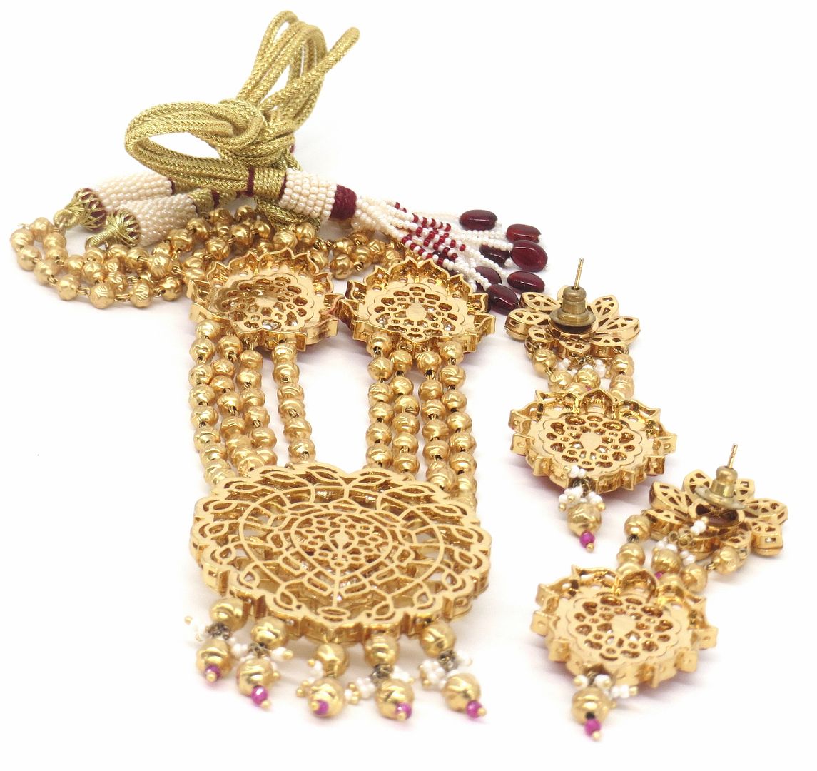 Jewelshingar Jewellery Gold Plated Pendant Sets For Women ( 56628ACP )