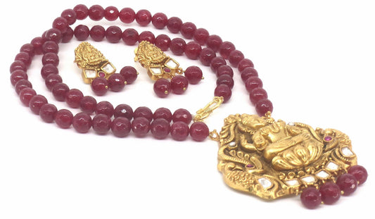 Jewelshingar Jewellery Gold Plated Pendant Sets For Women ( 56670ACP )