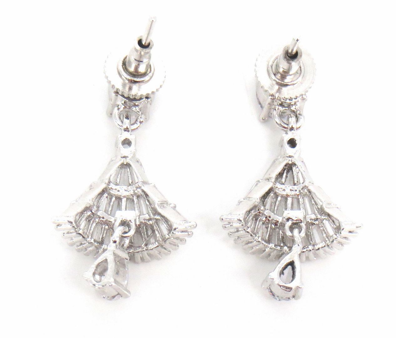 Jewelshingar Jewellery Silver Plated Silver Colour Earrings For Women ( 57069EAD )