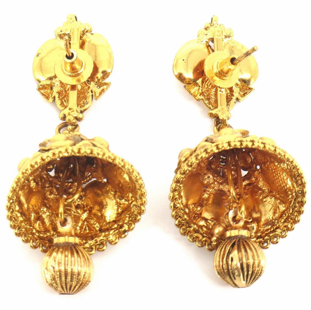 Jewelshingar Jewellery Gold Plated Gold Colour Earrings For Women ( 57103PEJ )