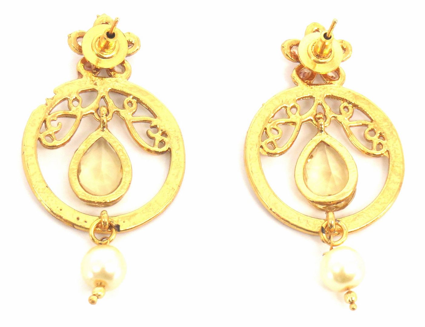 Jewelshingar Jewellery Gold Plated Gold Colour Earrings For Women ( 57111PED )