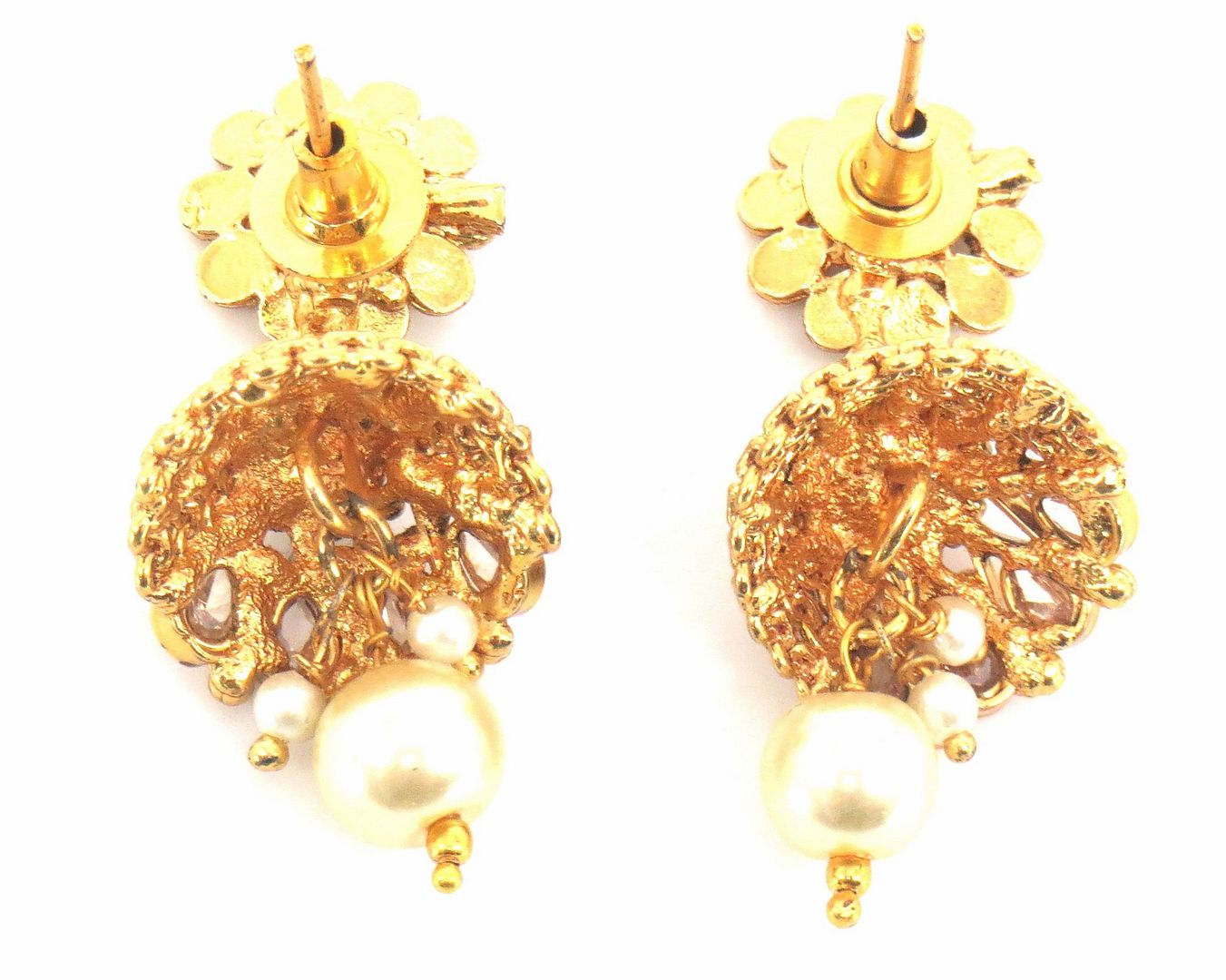 Jewelshingar Jewellery Gold Plated Gold Colour Earrings For Women ( 57115PEJ )